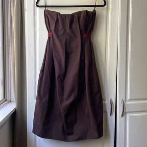 Bottega Veneta Authentic Vintage Brown slip mini dress